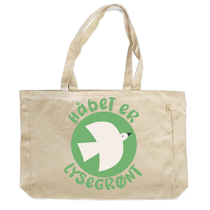 Stor mulepose - indkøbstaske - Due fred