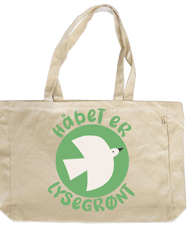 Stor mulepose - indkøbstaske - Due fred