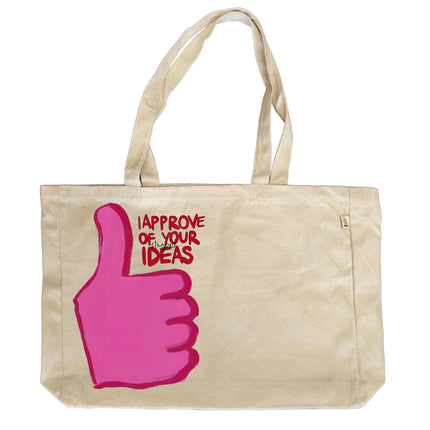 Stor mulepose - indkøbstaske - Tommel op