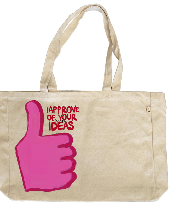 Stor mulepose - indkøbstaske - Tommel op